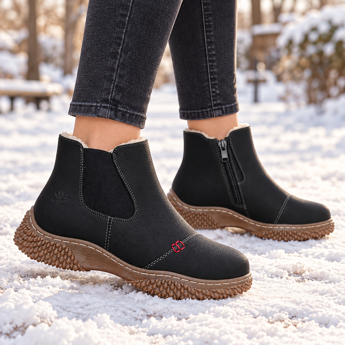 Botki Damskie (36-41) 12Par 9899-1 BLACK