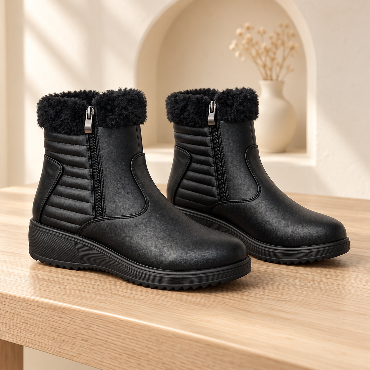 Botki Damskie (36-42) 12Par 26300 BLACK