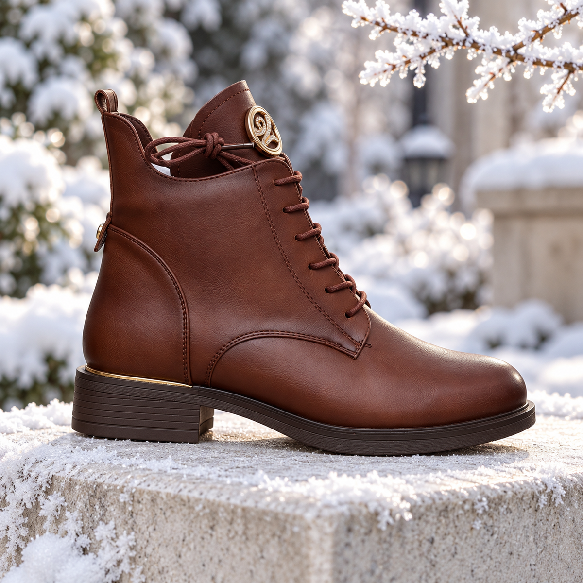 Botki Damskie (36-41) 12Par 2874-4 BROWN