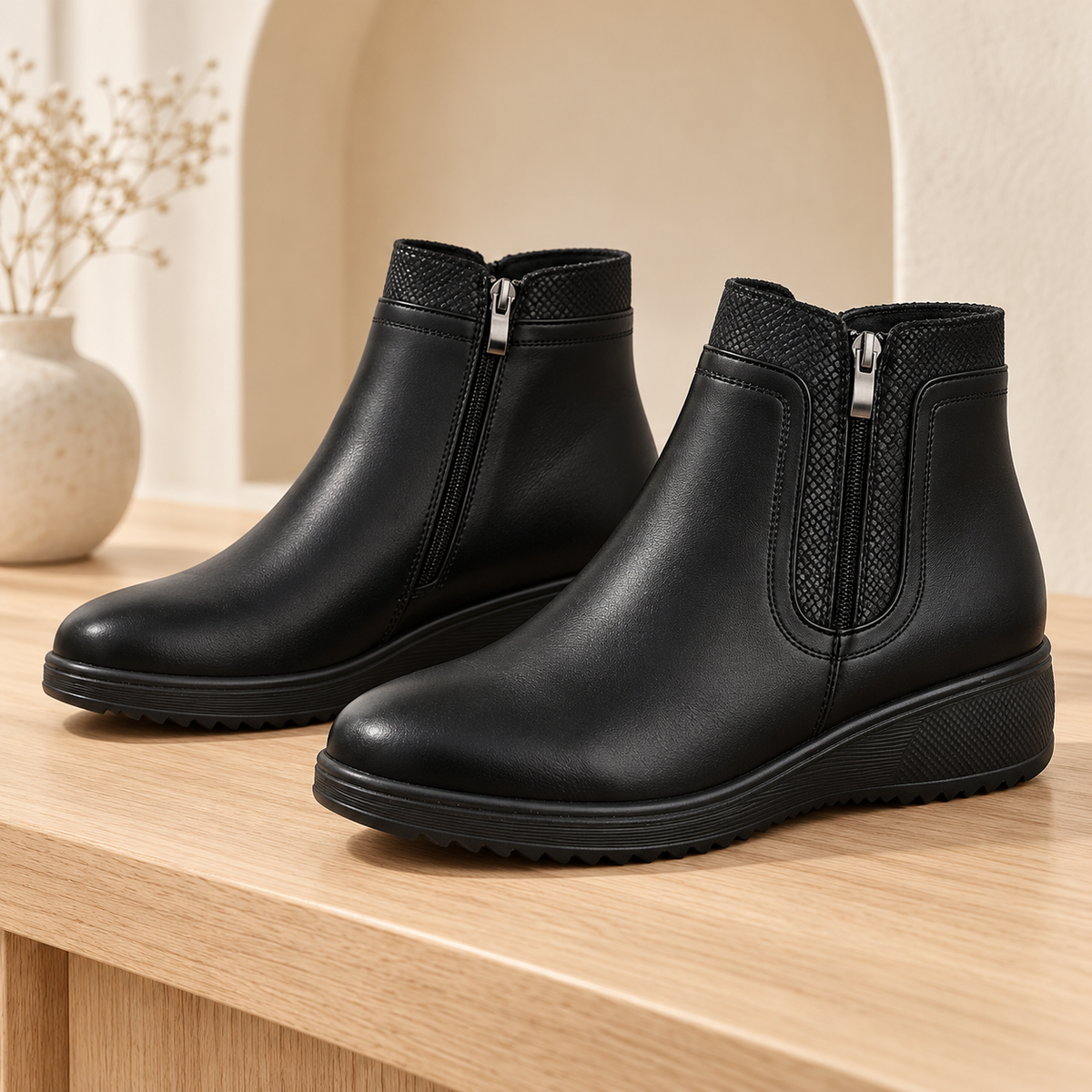 Botki Damskie (36-42) 12Par D26317-21 BLACK