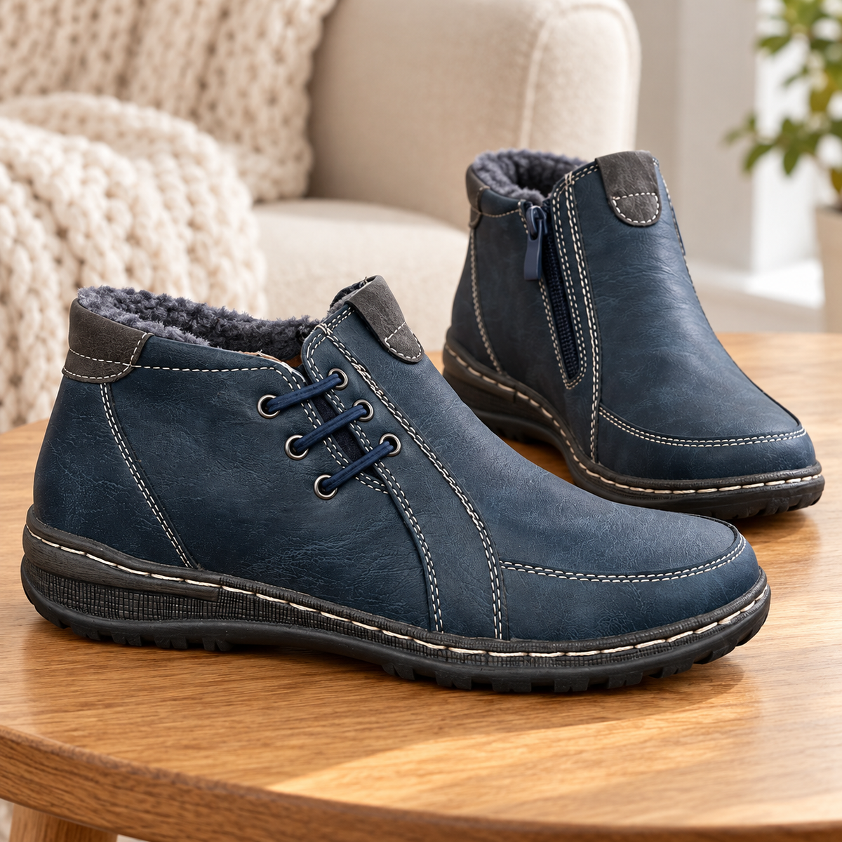 Botki damskie (36-41) 12par 9667-11 BLUE