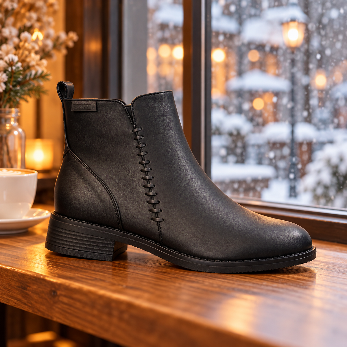 Botki damskie (36-41, 12par) 6788-9 BLACK