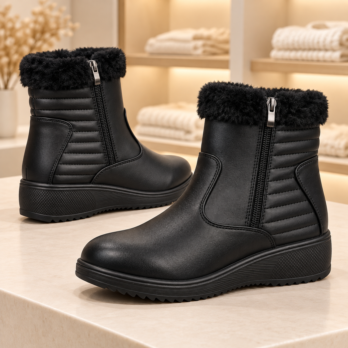 Botki Damskie (36-42) 12Par 26300 BLACK