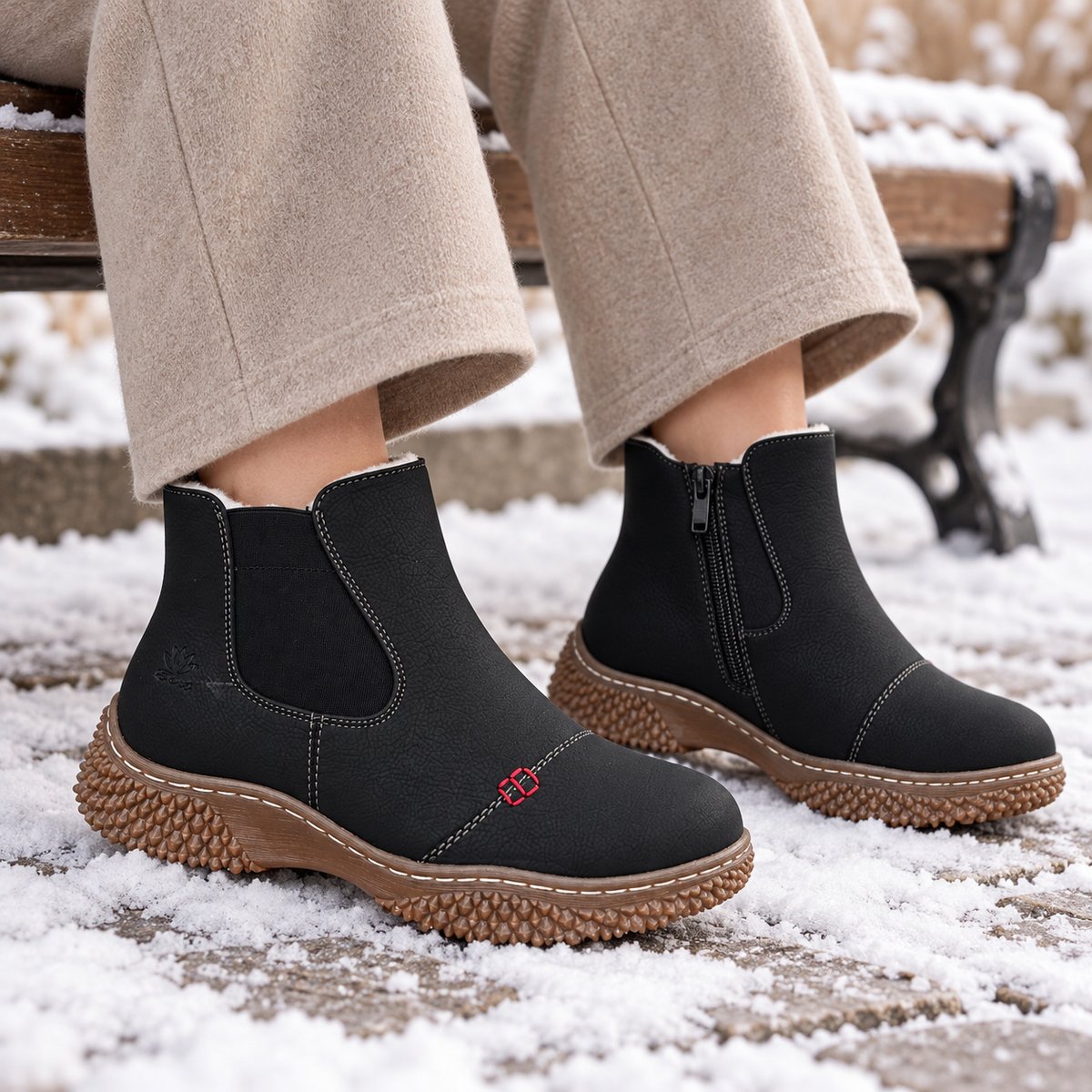 Botki Damskie (36-41) 12Par 9899-1 BLACK