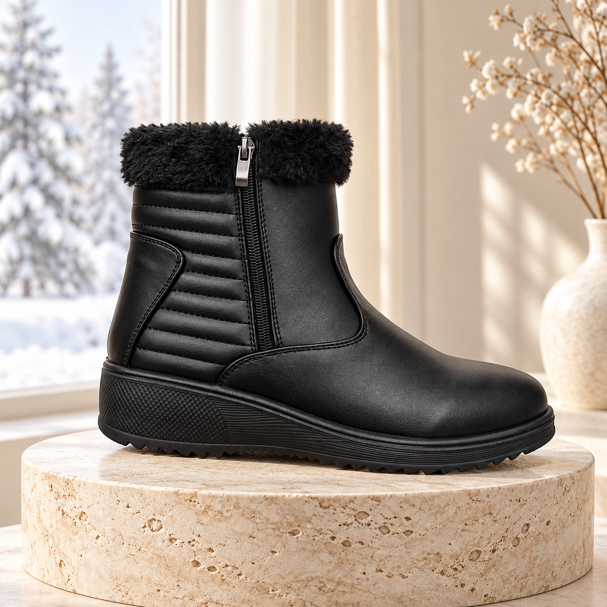 Botki Damskie (36-42) 12Par 26300 BLACK