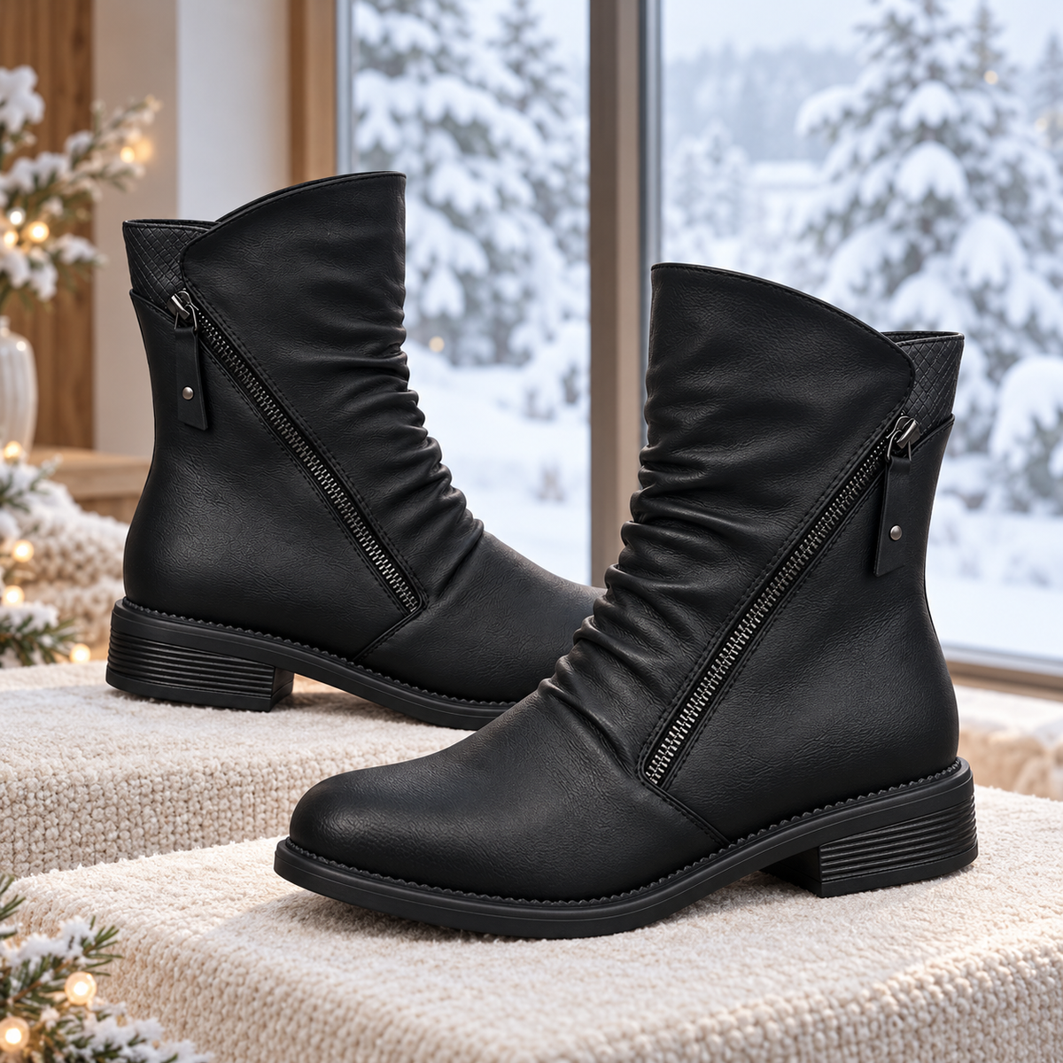 Botki Damskie (36-41) 12Par 27587-1 BLACK