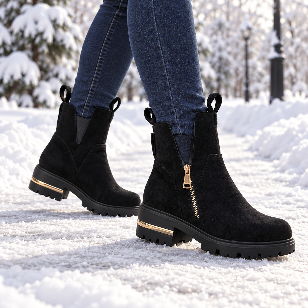 Botki damskie (36-41, 12par) H2412A BLACK