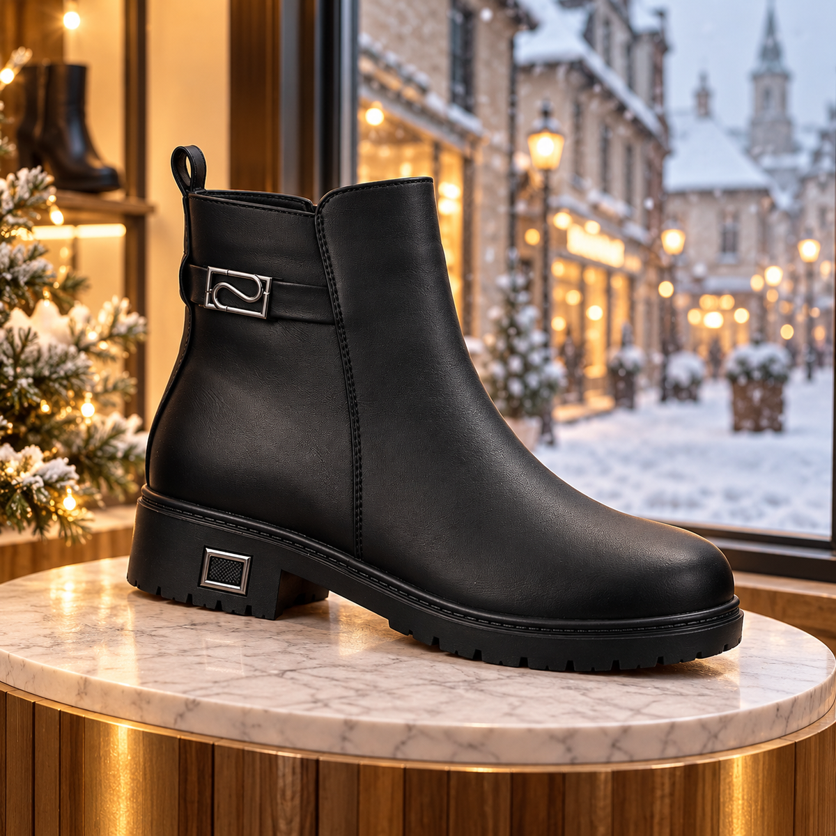 Botki Damskie (36-41) 12Par 2911-1 BLACK