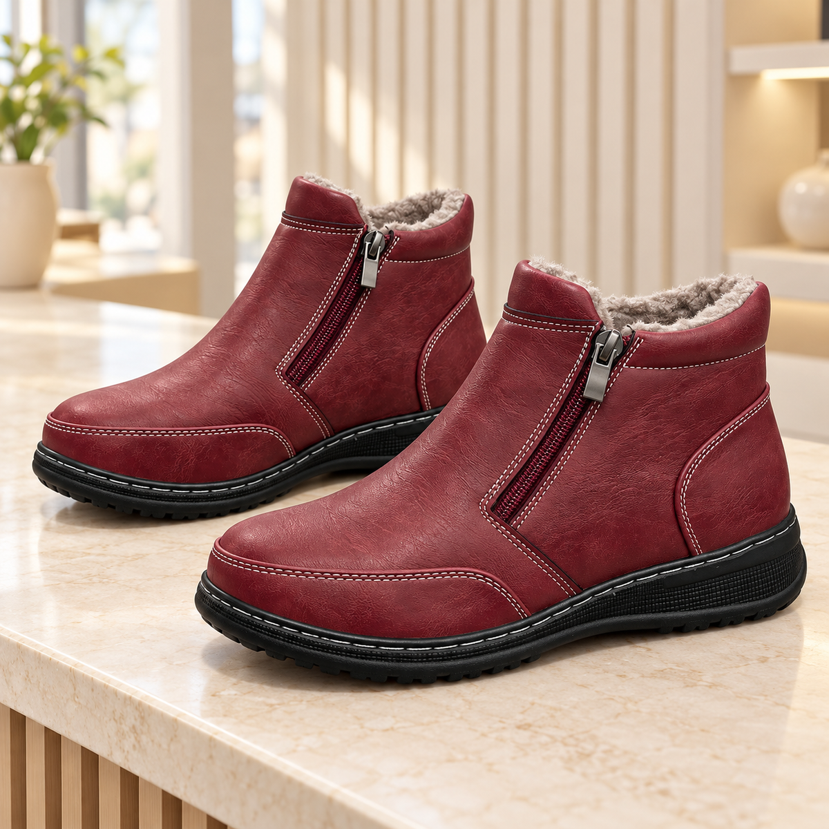 Botki Damskie (36-42) 12Par D83-4 RED