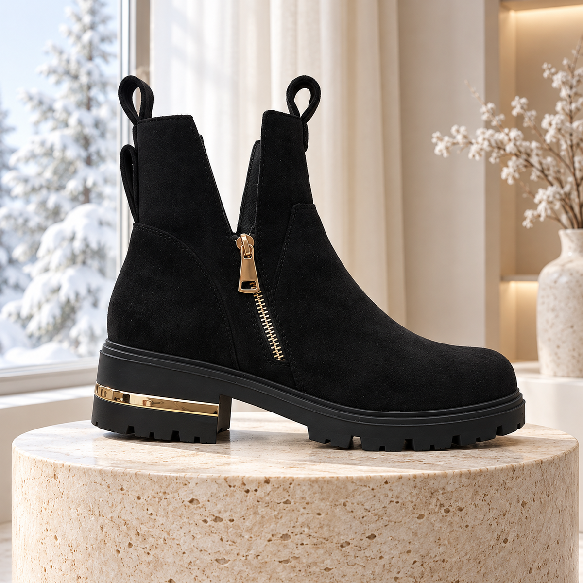 Botki damskie (36-41, 12par) H2412A BLACK