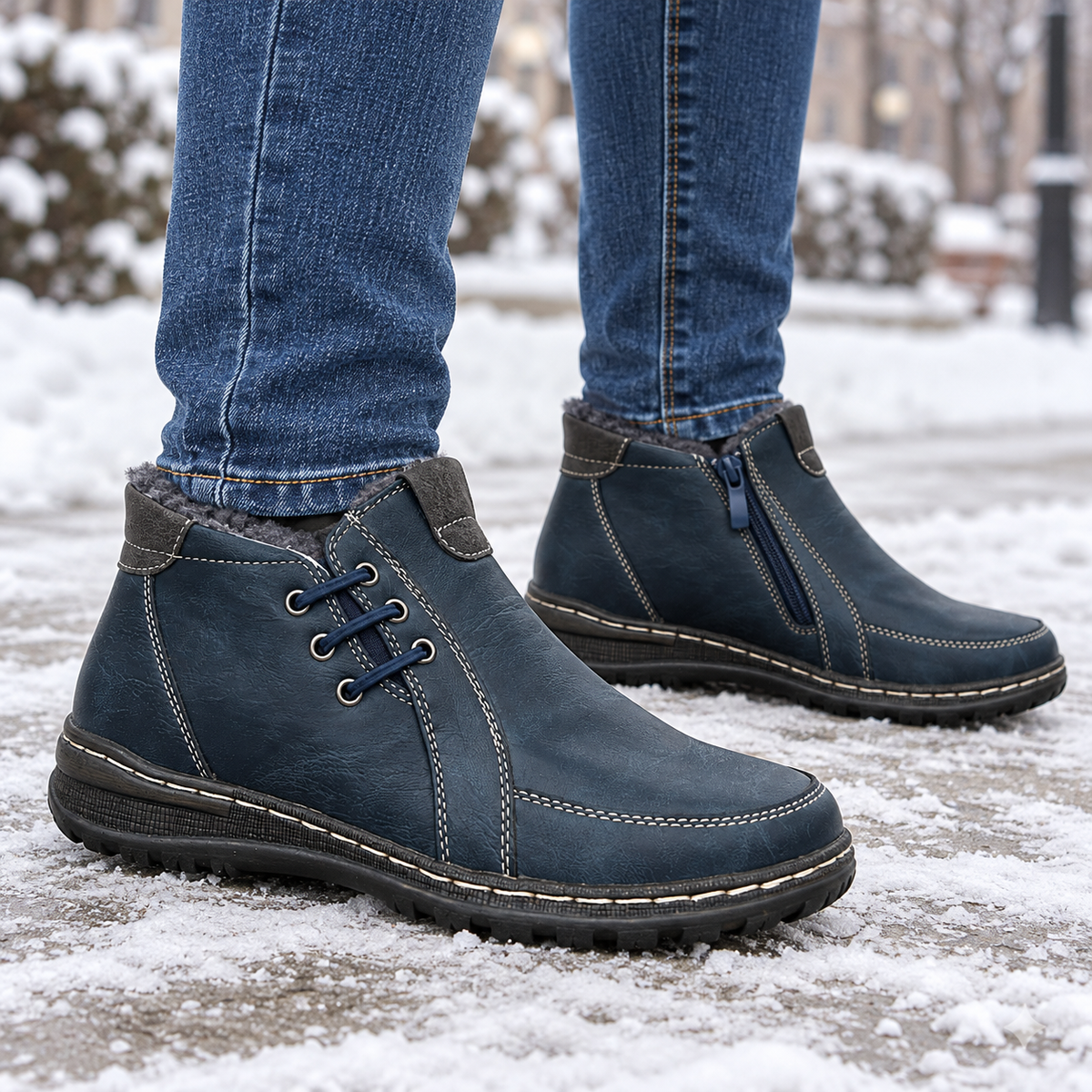 Botki damskie (36-41) 12par 9667-11 BLUE