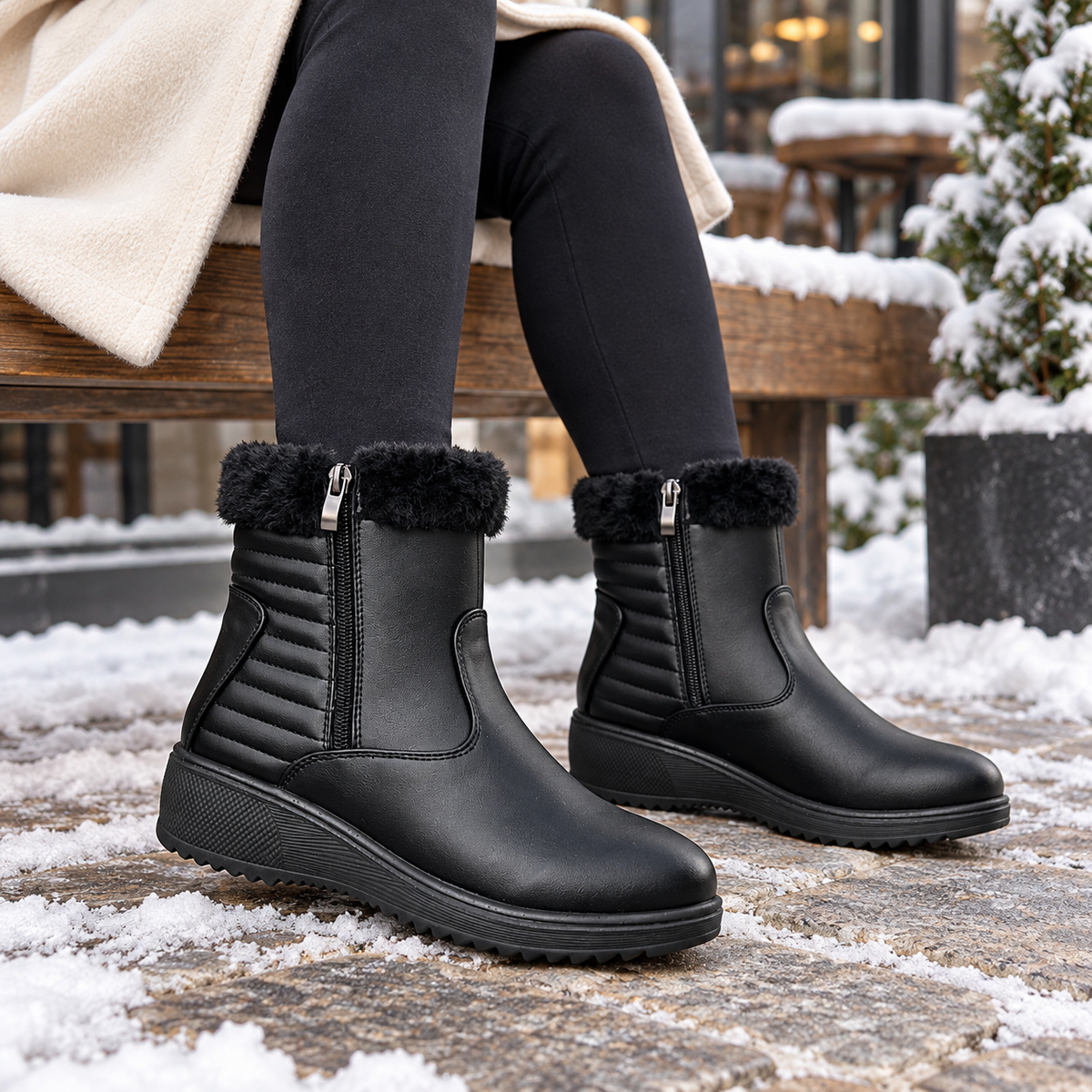 Botki Damskie (36-42) 12Par 26300 BLACK