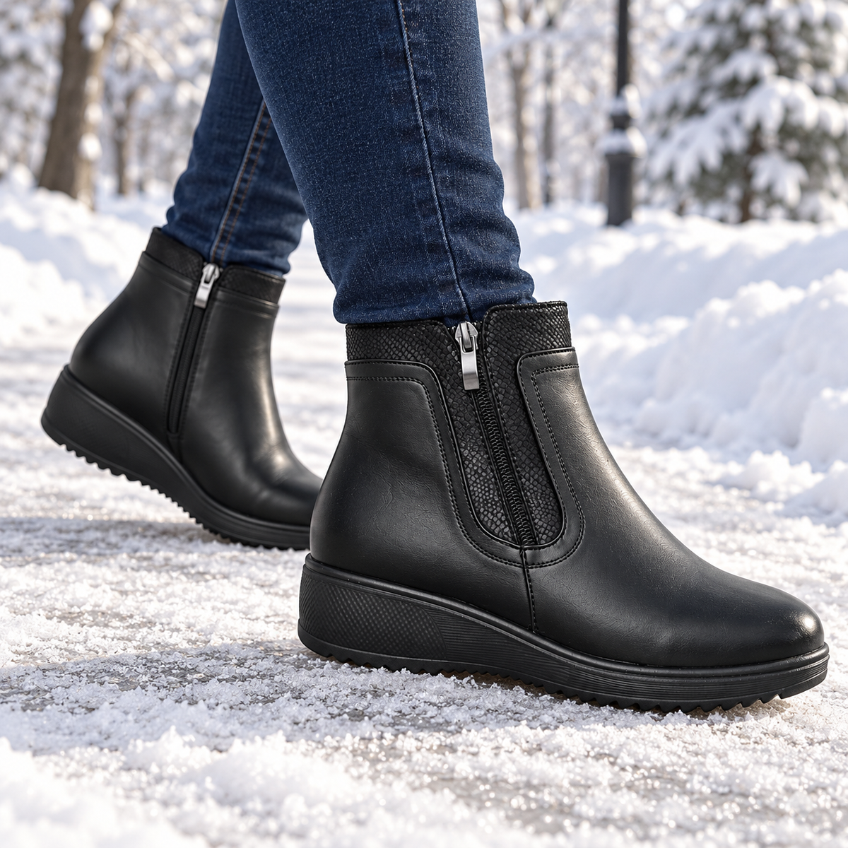 Botki Damskie (36-42) 12Par D26317-21 BLACK