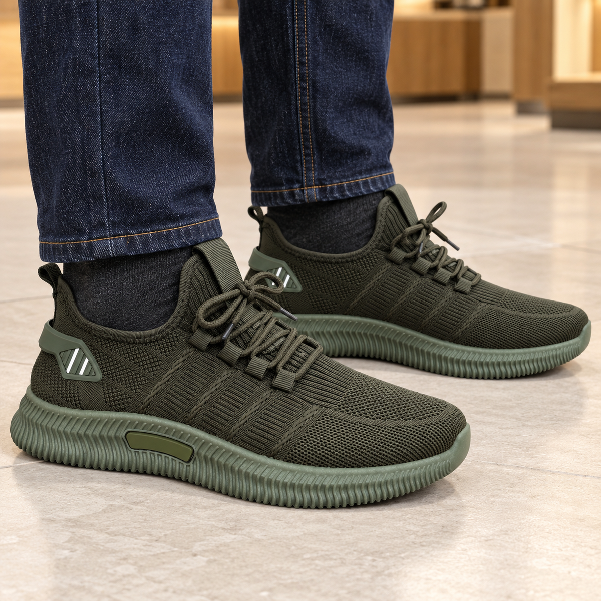 Buty Sportowe Męskie W24001 green  (41-46,12par)