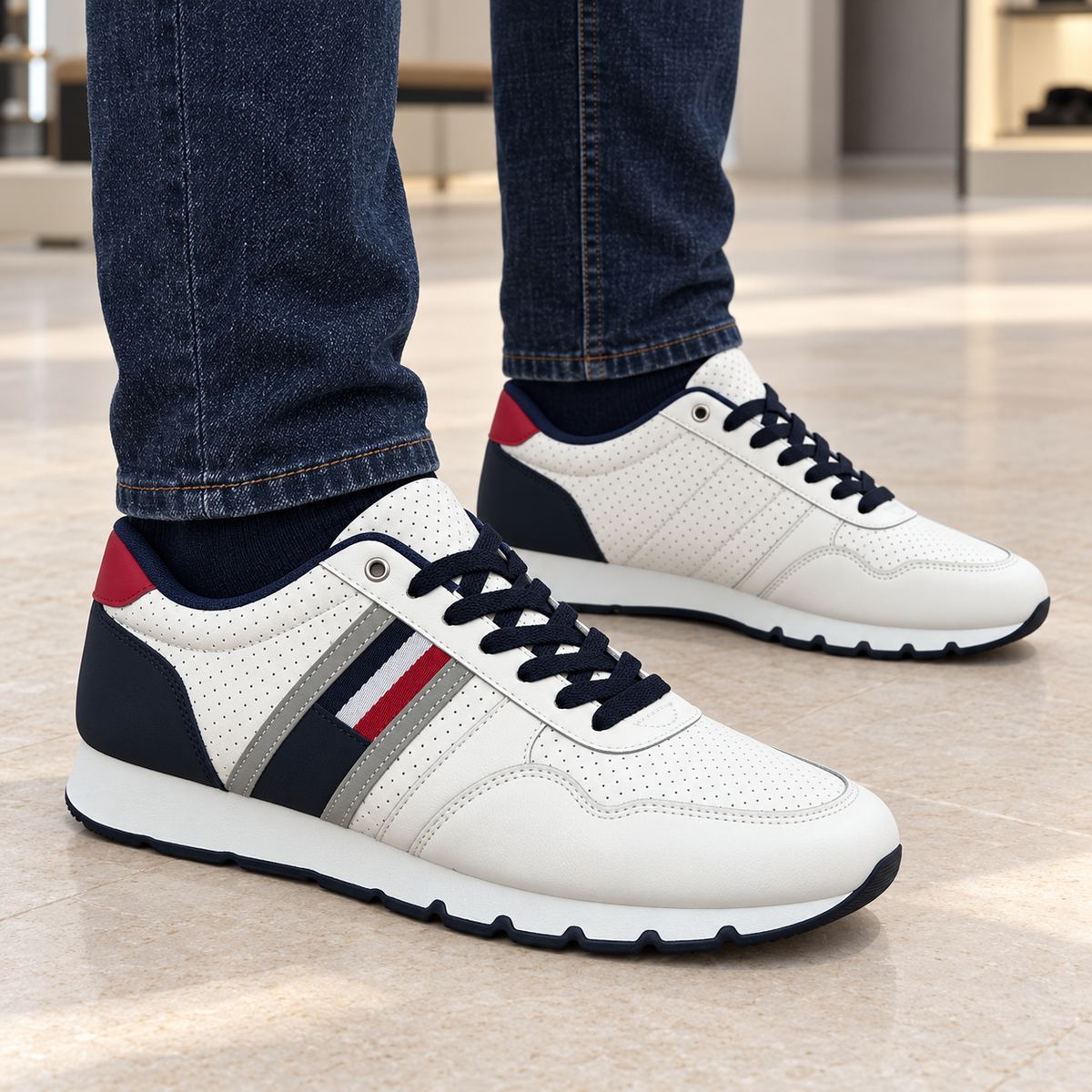 Buty Sportowe Męskie U610-5 (41-46,12par) WHITE