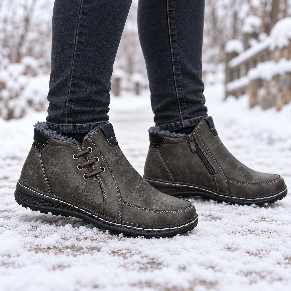 Botki damskie (36-41) 12par 9667-5 GREY
