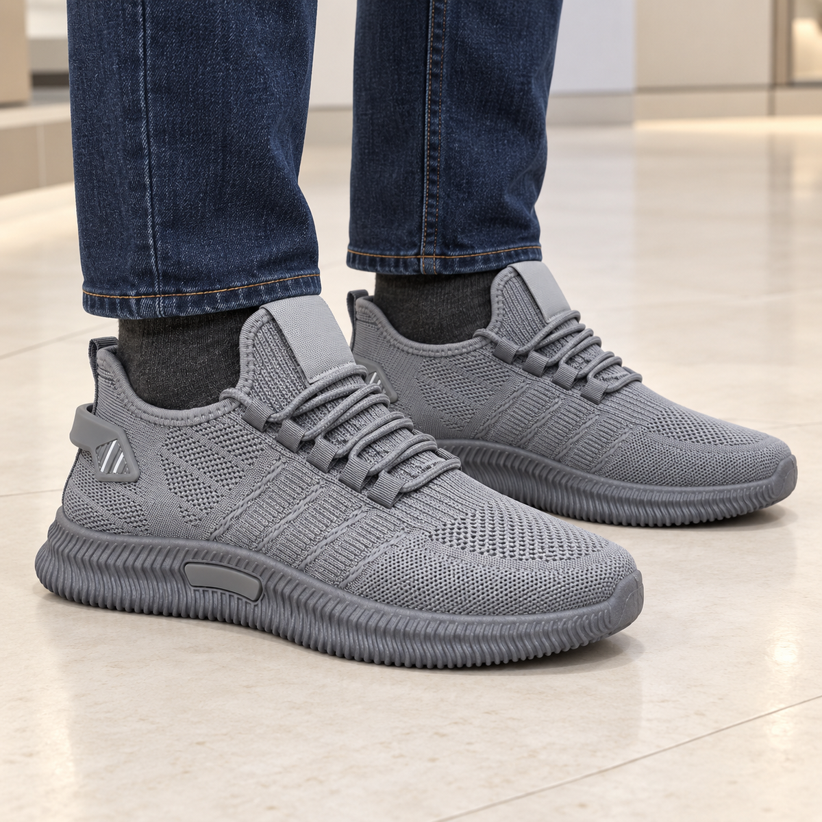 Buty Sportowe Męskie W24001 Grey  (41-46,12par)