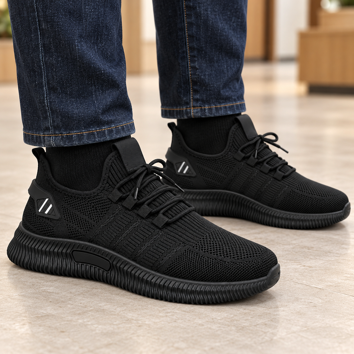 Buty Sportowe Męskie W24001 Black  (41-46,12par)