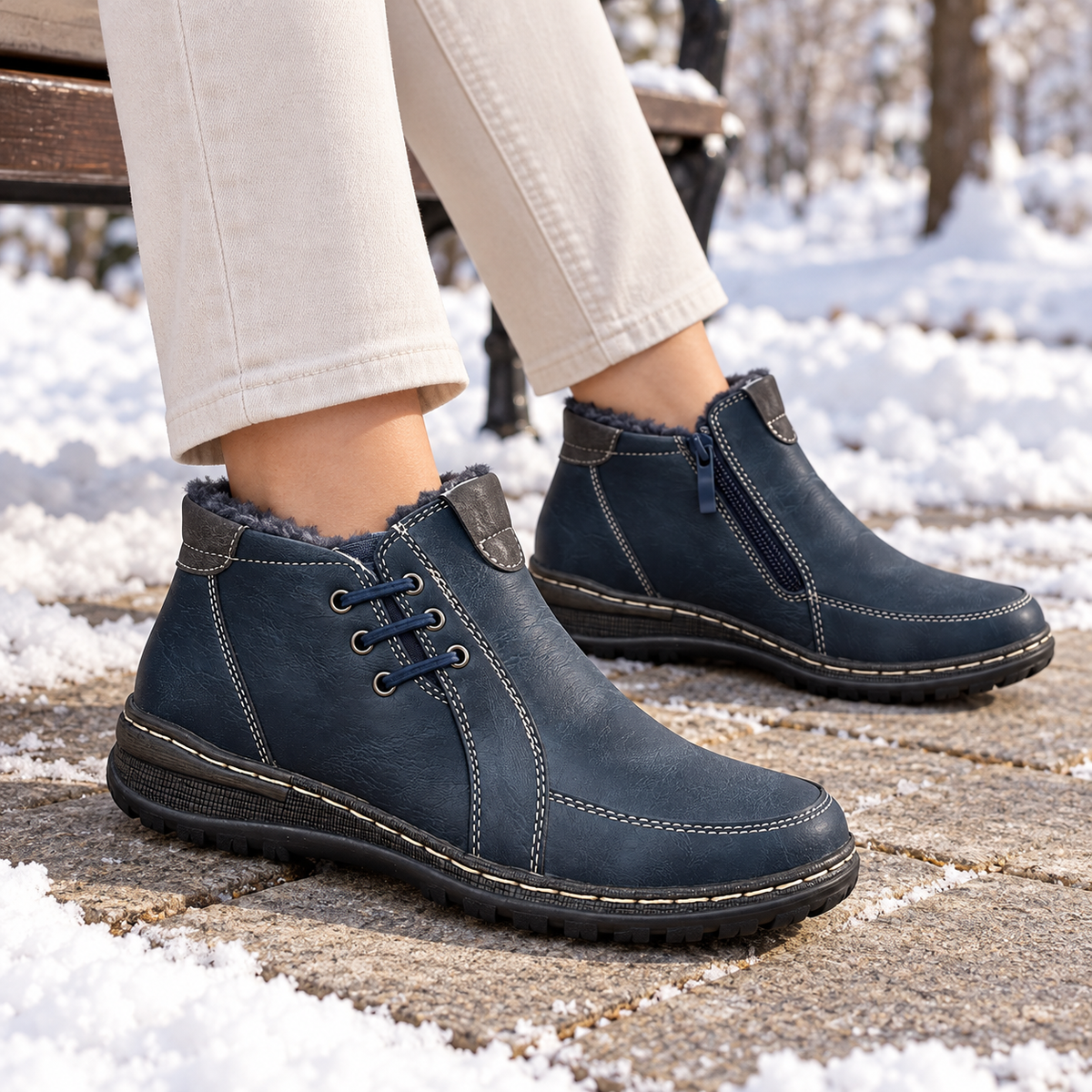 Botki damskie (36-41) 12par 9667-11 BLUE