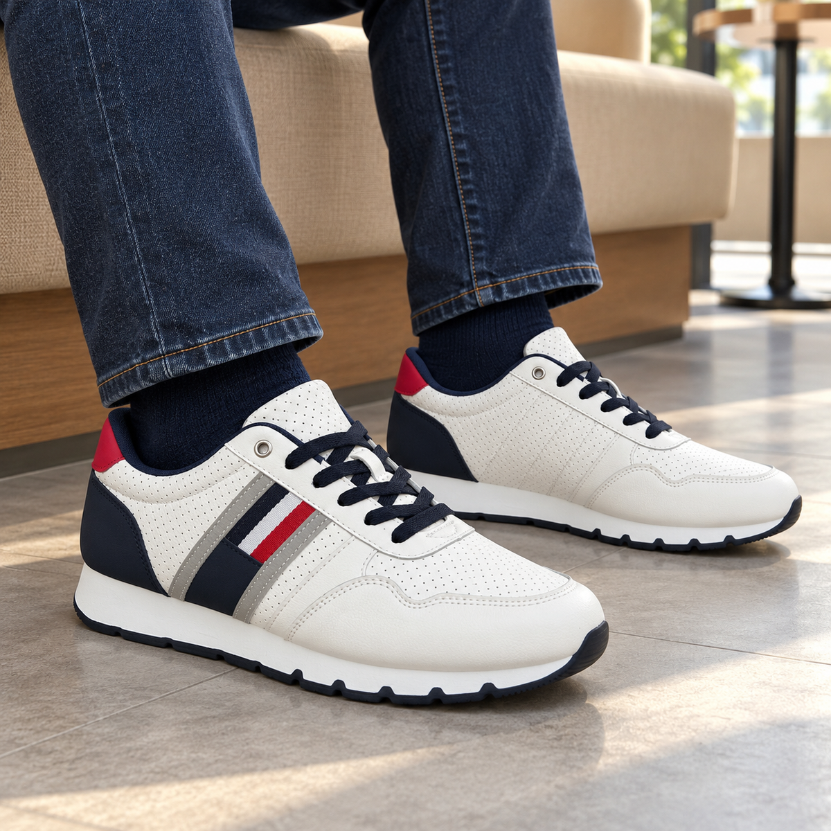 Buty Sportowe Męskie U610-5 (41-46,12par) WHITE