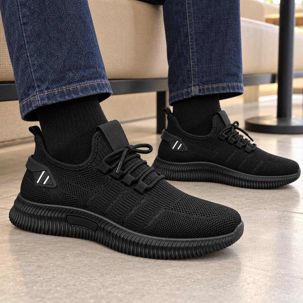 Buty Sportowe Męskie W24001 Black  (41-46,12par)