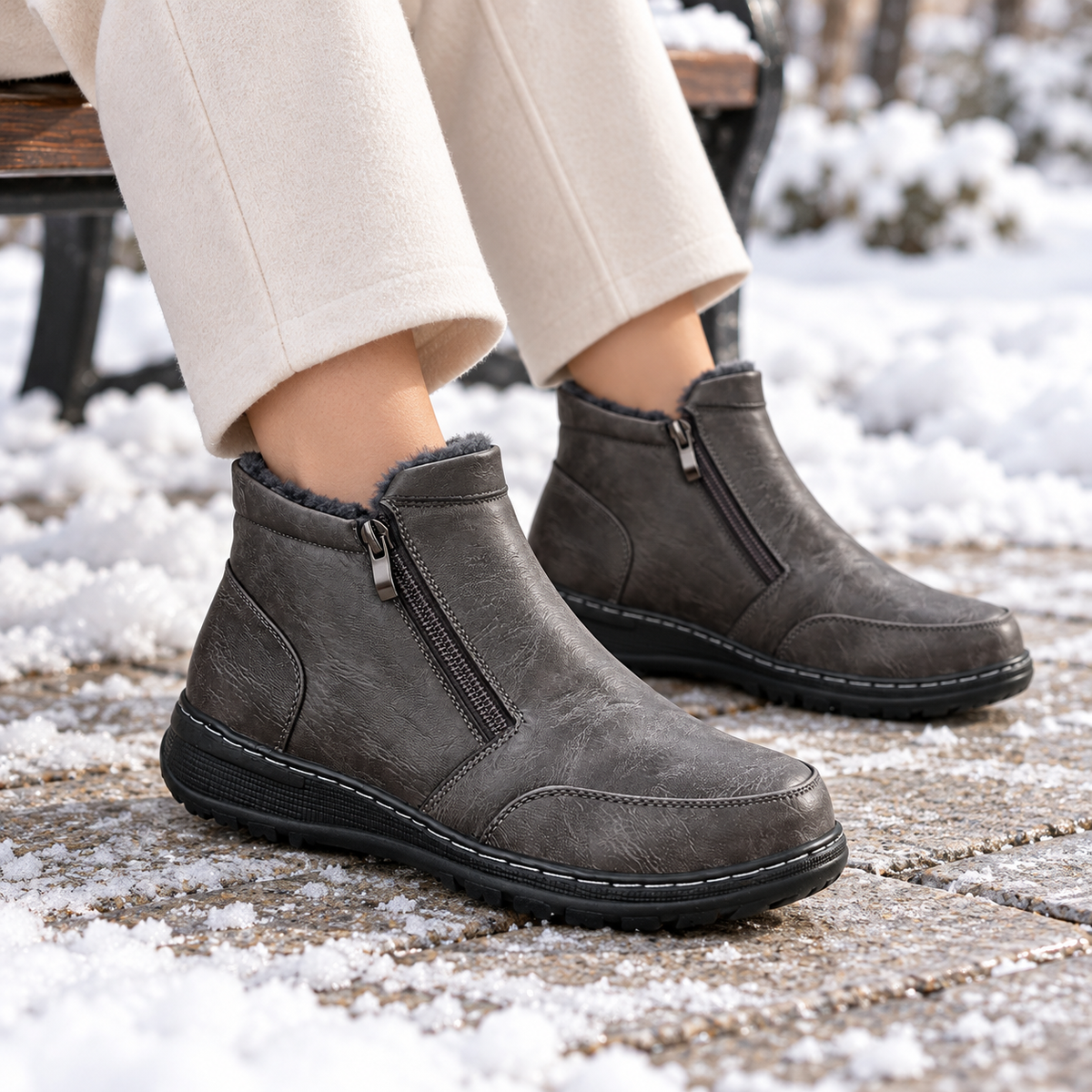 Botki Damskie (36-42) 12Par D83-10 GREY
