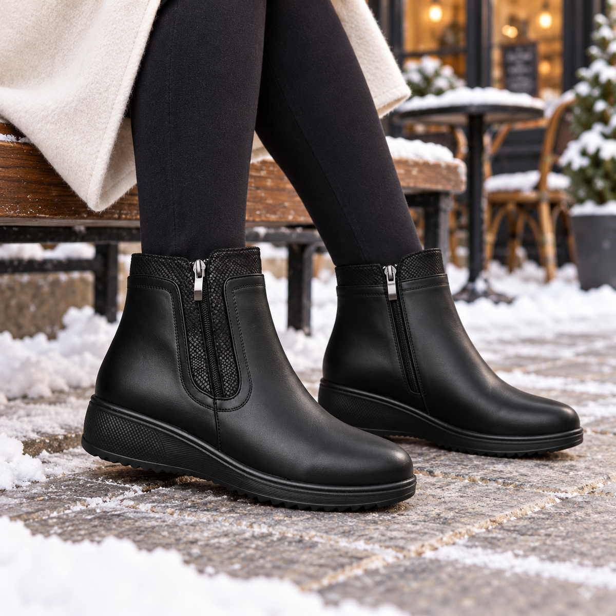 Botki Damskie (36-42) 12Par D26317-21 BLACK