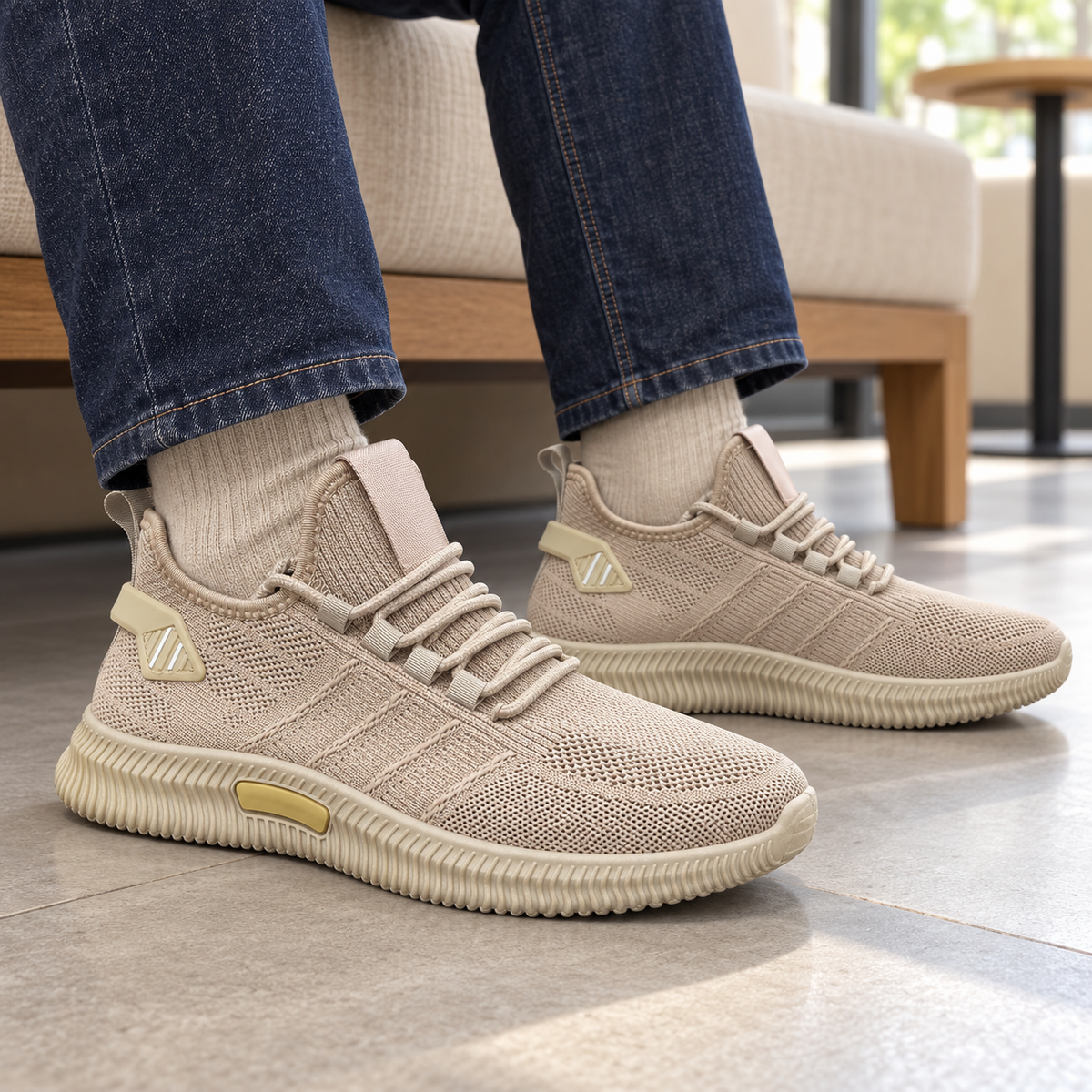 Buty Sportowe Męskie W24001 Beige  (41-46,12par)
