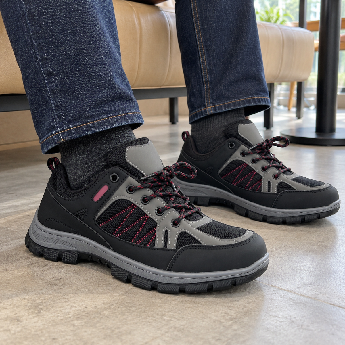 Buty Sportowe Męskie U4001-3 Black  (40-46,12par)