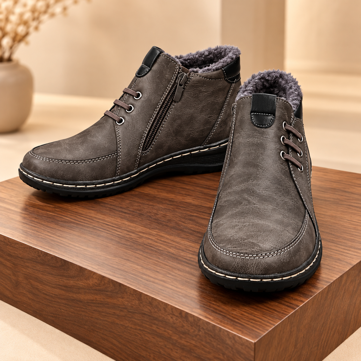 Botki damskie (36-41) 12par 9667-5 GREY