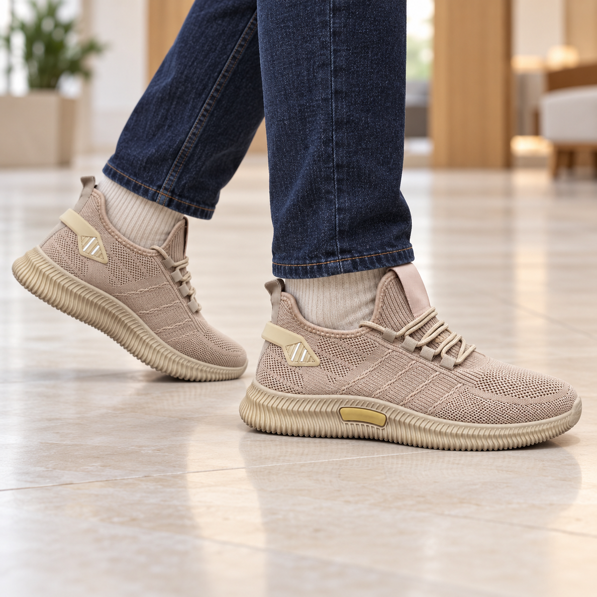 Buty Sportowe Męskie W24001 Beige  (41-46,12par)