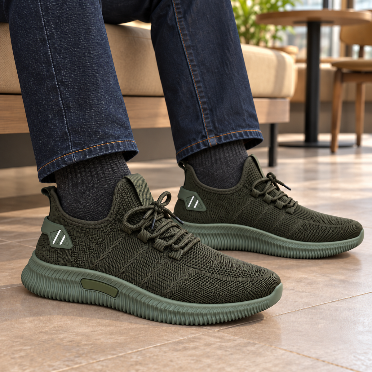 Buty Sportowe Męskie W24001 green  (41-46,12par)