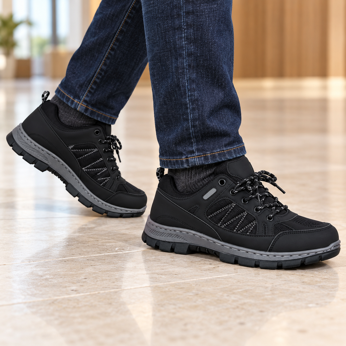 Buty Sportowe Męskie U4001-1 Black  (40-46,12par)
