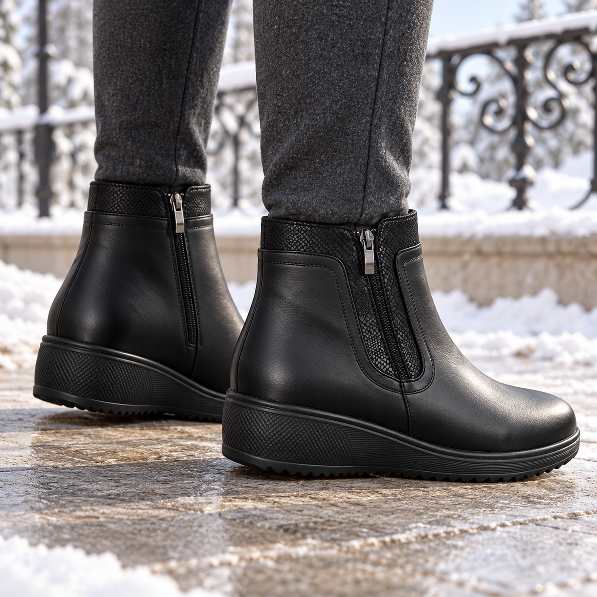 Botki Damskie (36-42) 12Par D26317-21 BLACK