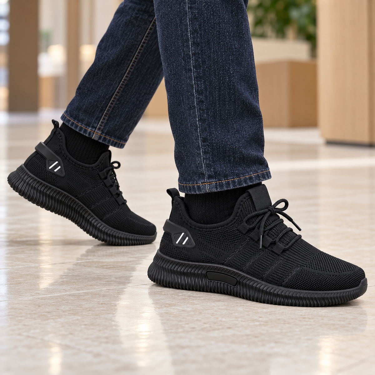Buty Sportowe Męskie W24001 Black  (41-46,12par)