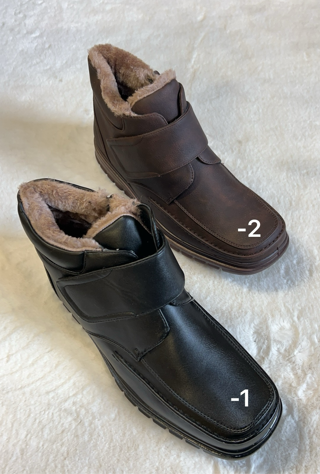 Botki męskie (41-46, 12par) 4555 BLACK BROWN