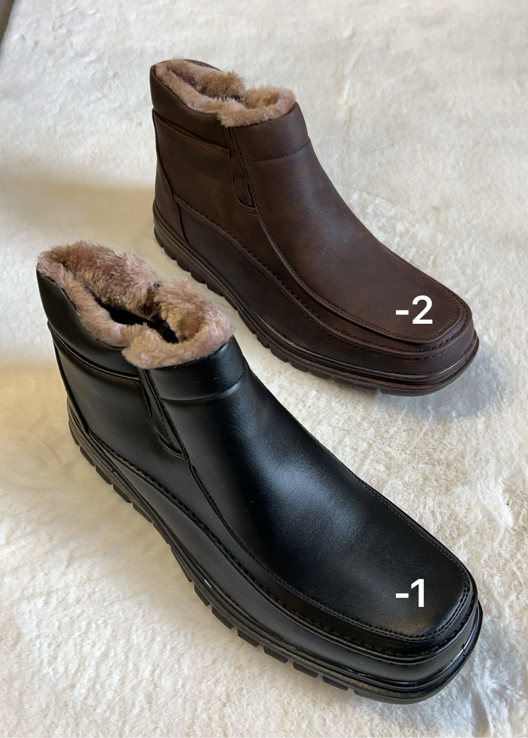 Botki męskie (41-46, 12par) 4551 BLACK BROWN