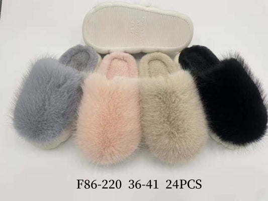 Kapcie Damskie F86-220 (36-41,24p) Mix kolorów