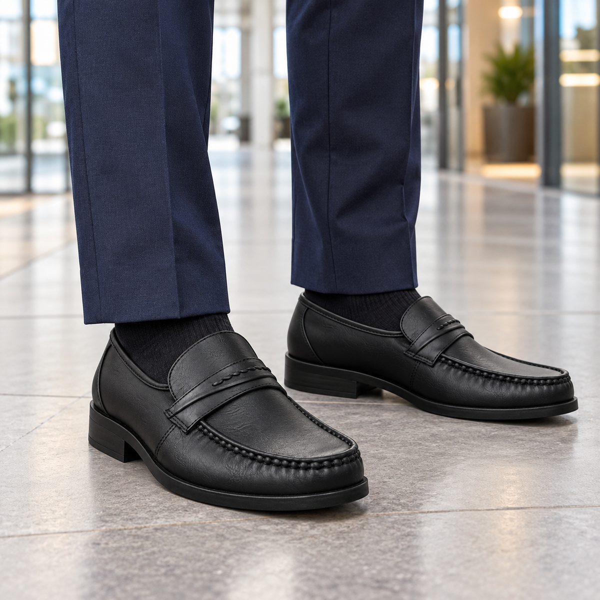 Półbuty męskie 5996-1 (40-46) 12par BLACK