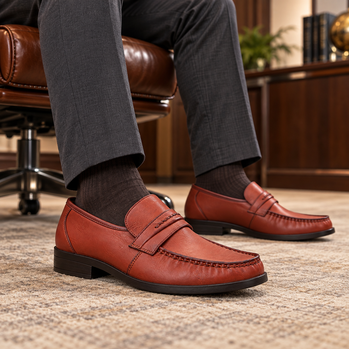 Półbuty męskie 5996T-2 (39-43) 8Par BROWN