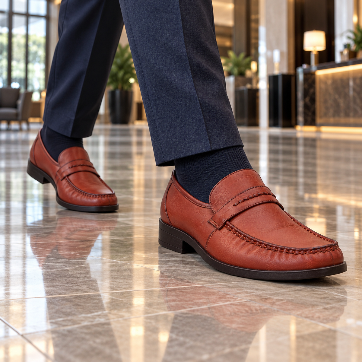 Półbuty męskie 5996T-2 (39-43) 8Par BROWN
