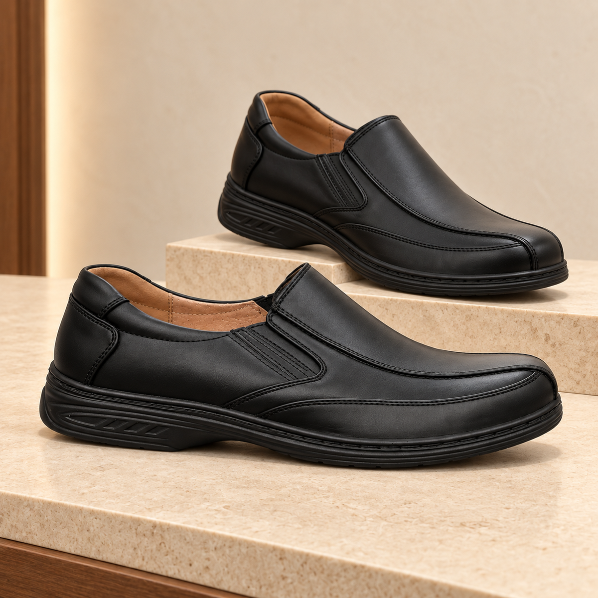 Półbuty męskie 3856-1 (40-46) 12par BLACK