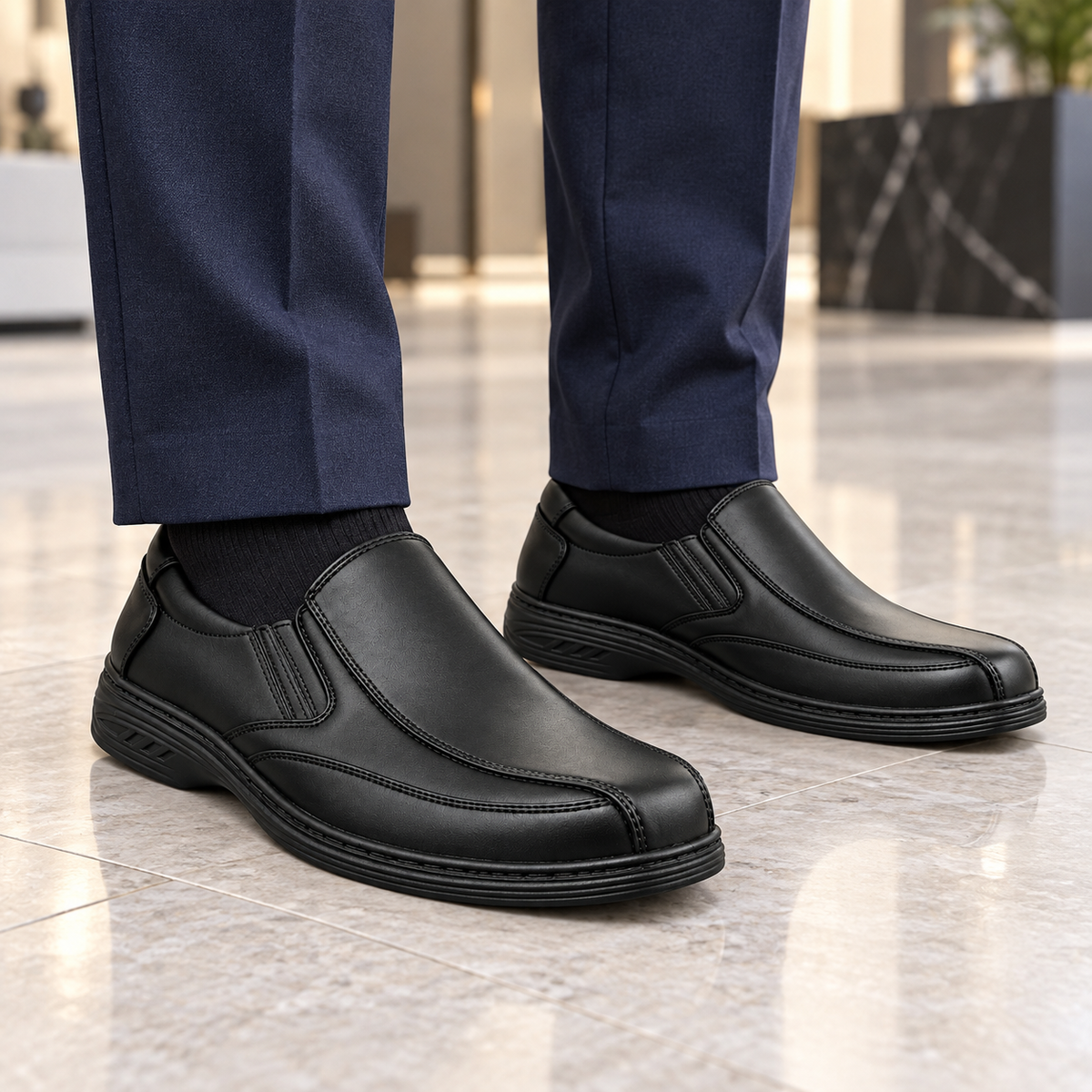 Półbuty męskie 3856-1 (40-46) 12par BLACK