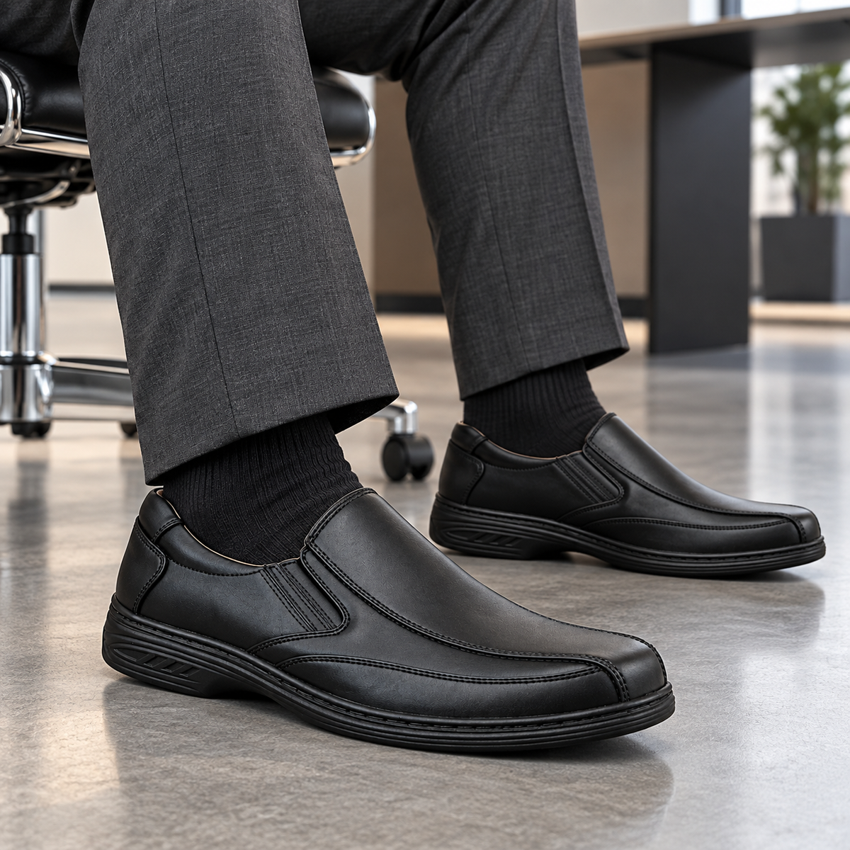 Półbuty męskie 3856-1 (40-46) 12par BLACK