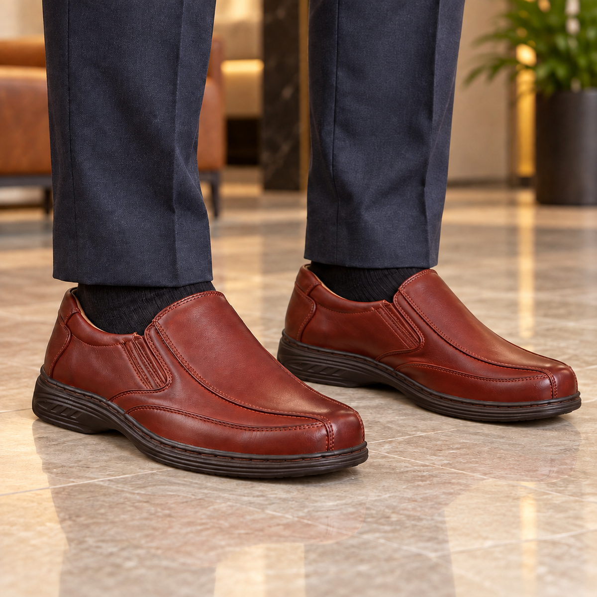 Półbuty męskie 3856-2 (40-46) 12par BLACK