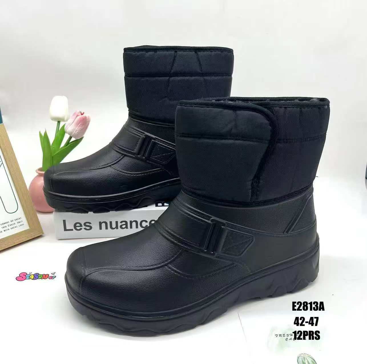 Kalosze Męskie (42-47) 12Par E2813A Black