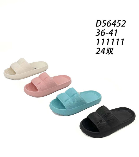 Klapki damskie D56452 (36-41,24par) Mix kolorów