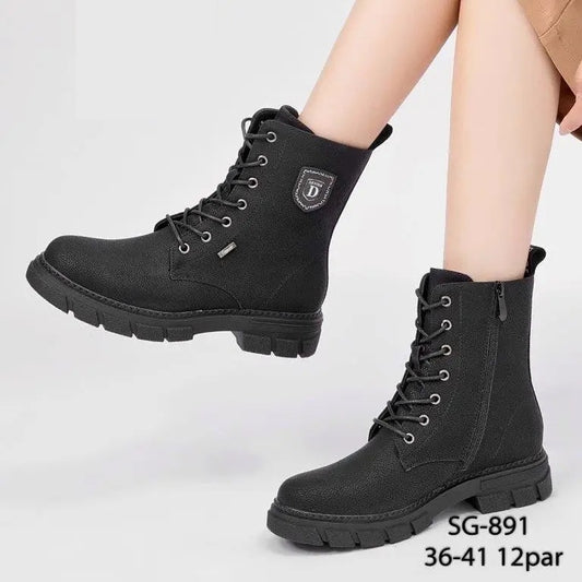 Botki damskie (36-41, 12par) SG891 BLACK