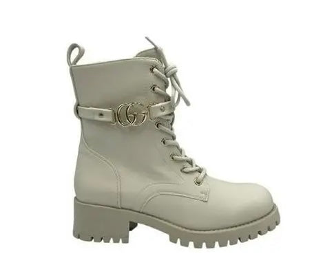Botki na płaskim damskie 7367-2 BEIGE