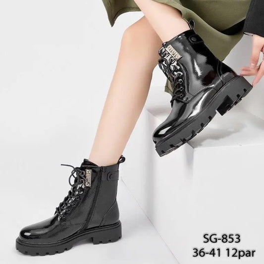 Botki damskie (36-41, 12par) SG-853 BLACK